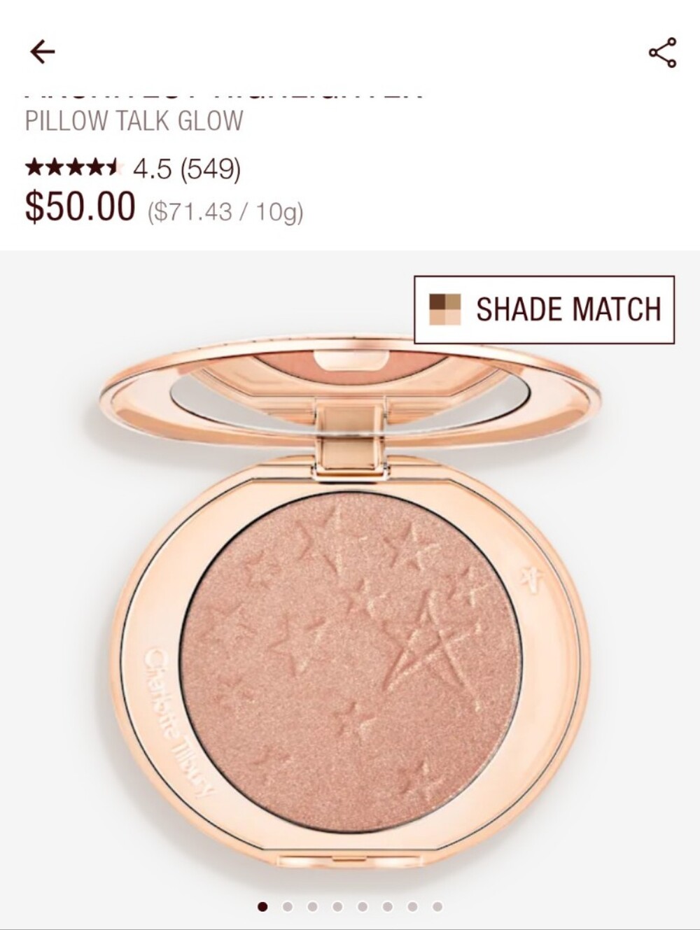 Charlotte Tilbury Hollywood Glow Glide Highlighter In Compact NWT NEW